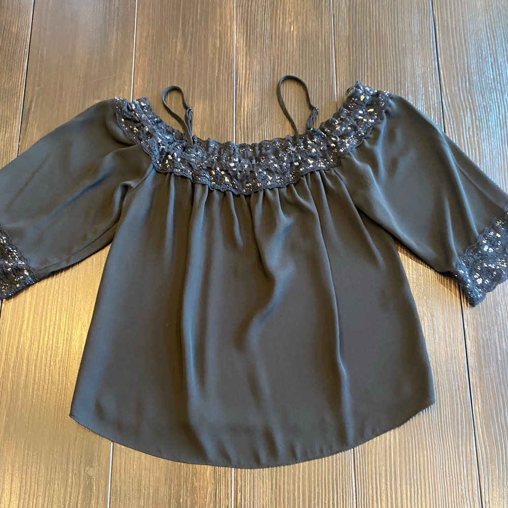 28th and Park Black Long Sleeve Blouse, Small, Never Worn